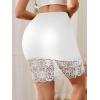 imageALCEA ROSEA Womens Midi Slip Skirt Half Slips for Under Dresses Non Cling Lace Trim Slip Skirt 7870White