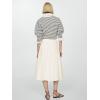 imageALCEA ROSEA Womens Office Work Skirt Elegant High Waist Zipper ALine Pleated Midi Skirt 7886Beige