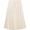 imageALCEA ROSEA Womens Office Work Skirt Elegant High Waist Zipper ALine Pleated Midi Skirt 7886Beige