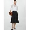 imageALCEA ROSEA Womens Office Work Skirt Elegant High Waist Zipper ALine Pleated Midi Skirt 7886Black