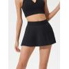imageALCEA ROSEA Womens Pleated Tennis Mini Skirt Elastic High Waisted Flowy Golf Skort Athletic Chiffon Skirts with Pockets 2809Black