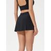imageALCEA ROSEA Womens Pleated Tennis Mini Skirt Elastic High Waisted Flowy Golf Skort Athletic Chiffon Skirts with Pockets 2809Black