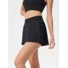 imageALCEA ROSEA Womens Pleated Tennis Mini Skirt Elastic High Waisted Flowy Golf Skort Athletic Chiffon Skirts with Pockets 2809Black