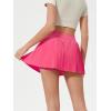 imageALCEA ROSEA Womens Pleated Tennis Mini Skirt Elastic High Waisted Flowy Golf Skort Athletic Chiffon Skirts with Pockets 2809Candy Pink