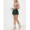 imageALCEA ROSEA Womens Pleated Tennis Mini Skirt Elastic High Waisted Flowy Golf Skort Athletic Chiffon Skirts with Pockets 2809Dark Green