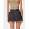 imageALCEA ROSEA Womens Pleated Tennis Mini Skirt Elastic High Waisted Flowy Golf Skort Athletic Chiffon Skirts with Pockets 2809Dark Grey