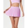 imageALCEA ROSEA Womens Pleated Tennis Mini Skirt Elastic High Waisted Flowy Golf Skort Athletic Chiffon Skirts with Pockets 2809Light Purple