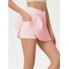 imageALCEA ROSEA Womens Pleated Tennis Mini Skirt Elastic High Waisted Flowy Golf Skort Athletic Chiffon Skirts with Pockets 2809Pink