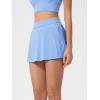 imageALCEA ROSEA Womens Pleated Tennis Mini Skirt Elastic High Waisted Flowy Golf Skort Athletic Chiffon Skirts with Pockets 2809Sky Blue