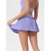 imageALCEA ROSEA Womens Pleated Tennis Mini Skirt Elastic High Waisted Flowy Golf Skort Athletic Chiffon Skirts with Pockets 2809Violet