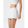 imageALCEA ROSEA Womens Pleated Tennis Mini Skirt Elastic High Waisted Flowy Golf Skort Athletic Chiffon Skirts with Pockets 2809White