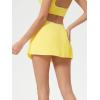 imageALCEA ROSEA Womens Pleated Tennis Mini Skirt Elastic High Waisted Flowy Golf Skort Athletic Chiffon Skirts with Pockets 2809Yellow