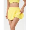 imageALCEA ROSEA Womens Pleated Tennis Mini Skirt Elastic High Waisted Flowy Golf Skort Athletic Chiffon Skirts with Pockets 2809Yellow