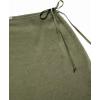 imageALCEA ROSEA Womens Satin Long Skirt Drawstring Tie High Waisted Silky A Line Split Elegant Maxi Skirts 7881Army Green
