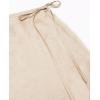 imageALCEA ROSEA Womens Satin Long Skirt Drawstring Tie High Waisted Silky A Line Split Elegant Maxi Skirts 7881Beige