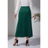 imageALCEA ROSEA Womens Satin Midi Skirt High Waisted Silky Skirt Split Elegant Ruched Work Party Skirts with Front Slit 7823Dark Green