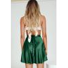 imageALCEA ROSEA Womens Satin Mini Skirt High Waist Adjustable Self Tie Casual SkirtsArmy Green