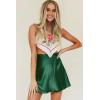 imageALCEA ROSEA Womens Satin Mini Skirt High Waist Adjustable Self Tie Casual SkirtsArmy Green