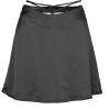 imageALCEA ROSEA Womens Satin Mini Skirts High Waisted Drawstring Bow Tie Silky ALine Zipper Short Skirt Party Short Skirts 7868Black