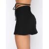 imageALCEA ROSEA Womens Satin Mini Skirts High Waisted Drawstring Bow Tie Silky ALine Zipper Short Skirt Party Short Skirts 7868Black