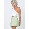 imageALCEA ROSEA Womens Satin Mini Skirts High Waisted Drawstring Bow Tie Silky ALine Zipper Short Skirt Party Short Skirts 7868Green