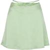 imageALCEA ROSEA Womens Satin Mini Skirts High Waisted Drawstring Bow Tie Silky ALine Zipper Short Skirt Party Short Skirts 7868Green