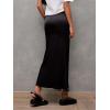 imageALCEA ROSEA Womens Silky Satin Maxi Skirt Elegant High Waisted Long Pencil Ladies Skirts for Office Work Party 7867Black
