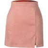 imageALCEA ROSEA Women Faux Suede Mini Skirt High Waist Side Split Zipper Bodycon Short SkirtPink
