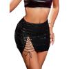 imageALCEA ROSEA Women Sparkly Sequin Mini Skirt Low Waist Glitter Skirt Bodycon Sexy Night Out Party Skirts for WomenBlack