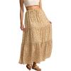 imageALCEA ROSEA Womens Boho Tiered Maxi Skirt Elastic High Wasited Flowy Ruffle Beach Vacation Summer Long Skirt with Pocket78897890beige