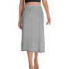 imageALCEA ROSEA Womens Half Slips for Under Dresses Skirt Extenders Lace Midi Underskirt Skirt 7872Grey