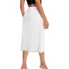imageALCEA ROSEA Womens Half Slips for Under Dresses Skirt Extenders Lace Midi Underskirt Skirt 7872White