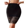 imageALCEA ROSEA Womens Midi Slip Skirt Half Slips for Under Dresses Non Cling Lace Trim Slip Skirt 7870Jet Black