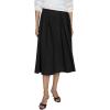 imageALCEA ROSEA Womens Office Work Skirt Elegant High Waist Zipper ALine Pleated Midi Skirt 7886Black