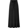 imageALCEA ROSEA Womens Side Split Skirt Elastic Ribbed Knit High Waist Long Skirts Bodycon Maxi Skirts for WomenBlack