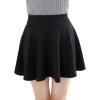imageALCEA ROSEA Womens Mini Skater Skirt Classical Basic ALine Versatile Stretchy Flared Casual Short Skirts 7876Black