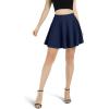 imageALCEA ROSEA Womens Mini Skater Skirt Classical Basic ALine Versatile Stretchy Flared Casual Short Skirts 7876Navy