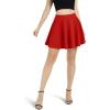 imageALCEA ROSEA Womens Mini Skater Skirt Classical Basic ALine Versatile Stretchy Flared Casual Short Skirts 7876Red