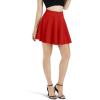 imageALCEA ROSEA Womens Mini Skater Skirt Classical Basic ALine Versatile Stretchy Flared Casual Short Skirts 7876Red