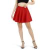 imageALCEA ROSEA Womens Mini Skater Skirt Classical Basic ALine Versatile Stretchy Flared Casual Short Skirts 7876Red