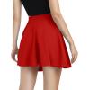 imageALCEA ROSEA Womens Mini Skater Skirt Classical Basic ALine Versatile Stretchy Flared Casual Short Skirts 7876Red