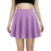 imageALCEA ROSEA Womens Mini Skater Skirt Classical Basic ALine Versatile Stretchy Flared Casual Short Skirts 7876Violet