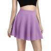 imageALCEA ROSEA Womens Mini Skater Skirt Classical Basic ALine Versatile Stretchy Flared Casual Short Skirts 7876Violet