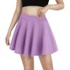 imageALCEA ROSEA Womens Mini Skater Skirt Classical Basic ALine Versatile Stretchy Flared Casual Short Skirts 7876Violet