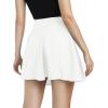 imageALCEA ROSEA Womens Mini Skater Skirt Classical Basic ALine Versatile Stretchy Flared Casual Short Skirts 7876White