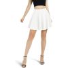 imageALCEA ROSEA Womens Mini Skater Skirt Classical Basic ALine Versatile Stretchy Flared Casual Short Skirts 7876White