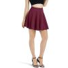 imageALCEA ROSEA Womens Mini Skater Skirt Classical Basic ALine Versatile Stretchy Flared Casual Short Skirts 7876Wine