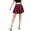 imageALCEA ROSEA Womens Mini Skater Skirt Classical Basic ALine Versatile Stretchy Flared Casual Short Skirts 7876Wine