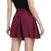 imageALCEA ROSEA Womens Mini Skater Skirt Classical Basic ALine Versatile Stretchy Flared Casual Short Skirts 7876Wine