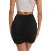 imageALCEA ROSEA Womens Mini Skirt Sexy Leopard Print Ruched High Waist Pencil Bodycon ALine Skirts for Women 7858Black